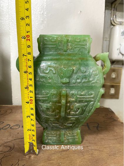 กระถางหินสองหู แกะสลักสะสมB5 รูปที่ 10