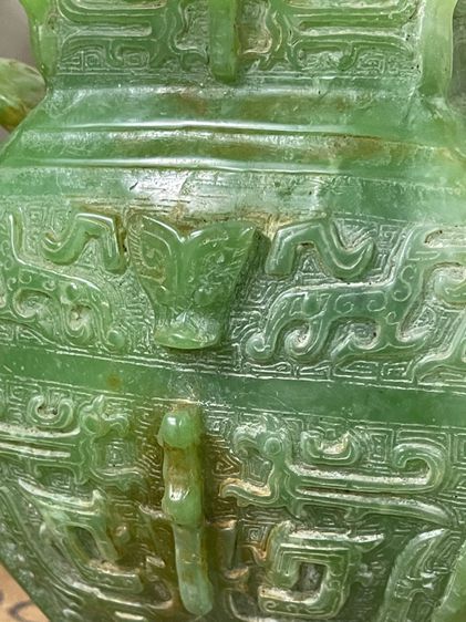 กระถางหินสองหู แกะสลักสะสมB5 รูปที่ 7