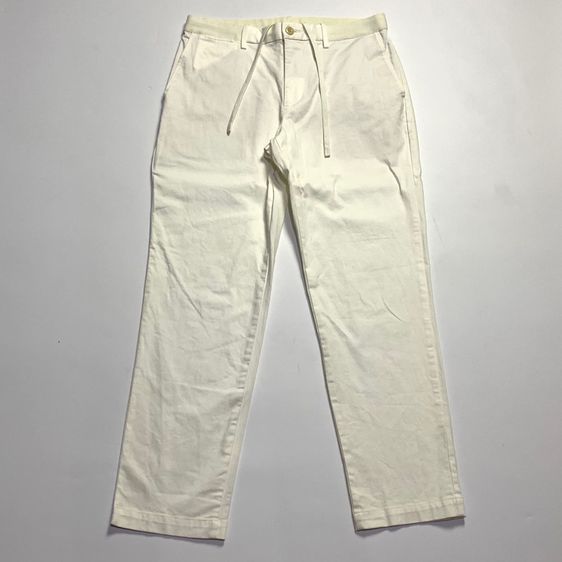 กางเกงขายาวสีขาว Uniqlo เอว 32-34