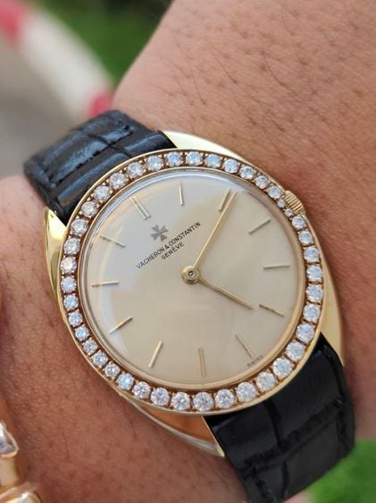 นาฬิกา VACHERON CONSTANTIN GENEVE Diamond Vintage Men's Watch 18k Yellow Gold 