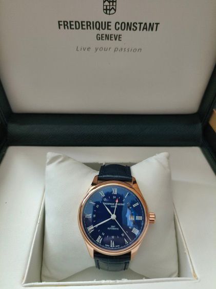 Federique Constant gmt  นาฬิกาออโต้ ออกช๊อป 100,000 บาท ไม่เคยใส่ สายหนังจรเข้  รูปที่ 2