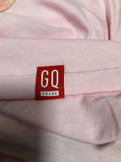 GQ เสื้อยืดคอกลม ไซด์ M แท้ สีชมพู อก 39 ยาว 28 นิ้ว 50 บาท รูปที่ 4