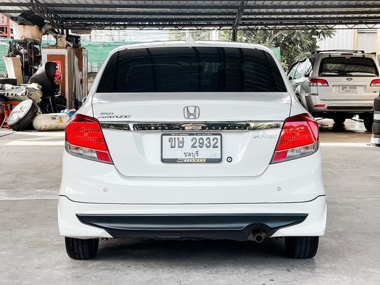Honda Brio 2015 1.2 Amaze V Sedan เบนซิน ไม่ติดแก๊ส เกียร์อัตโนมัติ ขาว รูปที่ 4