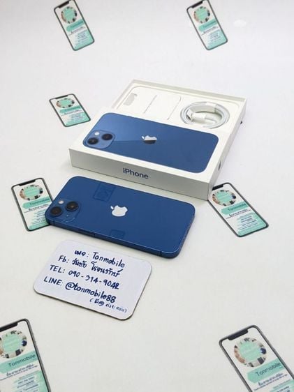 ขาย เทิร์น iPhone 13 128 Blue ศูนย์ไทย สภาพสวย อุปกรณ์ครบยกกล่อง สุขภาพแบต 82 เพียง 14,990 บาท ครับ