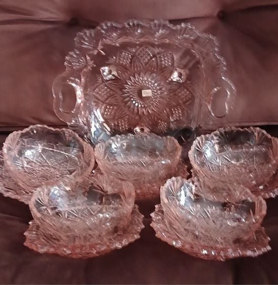 ชุดแก้วคริสตัล Japan Toyo Glassware เหมา ๆ 11 ชิ้น 
