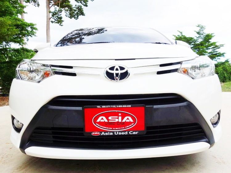 Toyota Vios 2015 1.5 E Sedan เบนซิน ไม่ติดแก๊ส เกียร์อัตโนมัติ ขาว รูปที่ 1