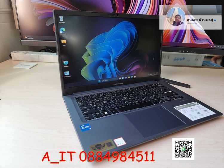 ASUS Vivobook 14 X1402Z สภาพสวย สเปคดี  Intel Core i5 Gen12 มี WIFI6 AX201 มาพร้อม Windows แท้ ประกันศูนย์ AUG 2024 รูปที่ 1