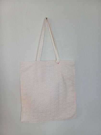 🚫ขายแล้วค่ะ (SOLD)🚫Samansa mos2 lace shopping bagผ้าลูกไม้สีครีม รูปที่ 2
