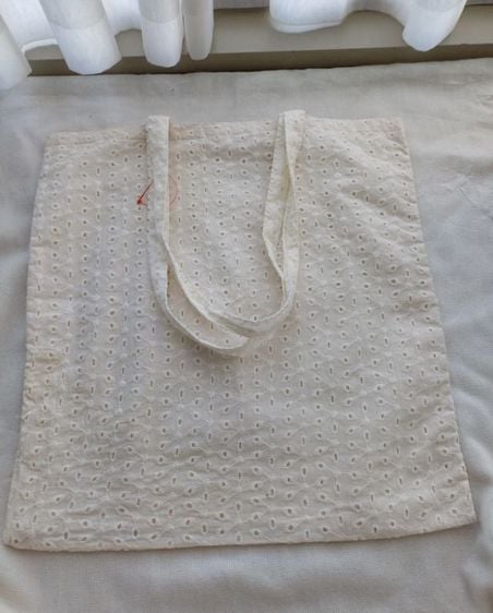 🚫ขายแล้วค่ะ (SOLD)🚫Samansa mos2 lace shopping bagผ้าลูกไม้สีครีม รูปที่ 1