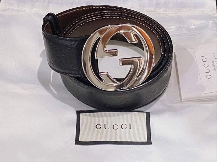 เข็มขัด Gucci men belt size 90 แบรนด์เนมแท้