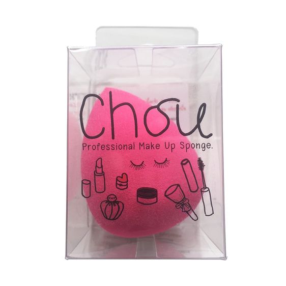 อุปกรณ์เสริมความงาม Chou sponge pink ฟองน้ำไข่โช ฟองน้ำลงรองพื้น ฟองน้ำแต่งหน้า ลงคอนซีลเลอร์ให้เนียน