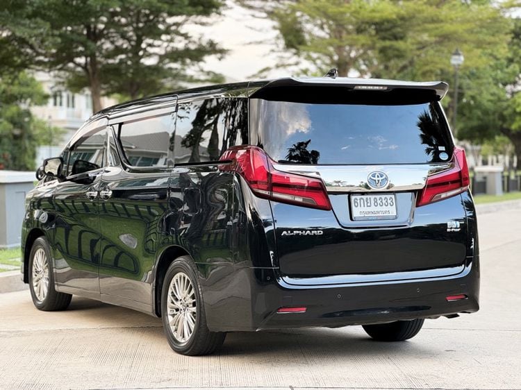 Toyota Alphard 2018 2.5 Hybrid E-Four 4WD Van ไฮบริด ไม่ติดแก๊ส เกียร์อัตโนมัติ ดำ รูปที่ 4