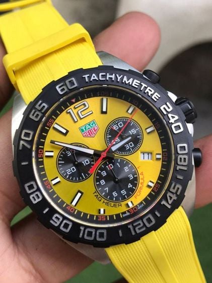 อื่นๆ นาฬิกา Tag Heuer F1 Quartz Chronograph Yellow Dial CAZ101AM(Rubber)🇨🇭🏎🇨🇭