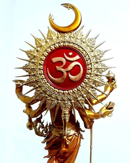 พระตรีมูรติ เนื้อบรอนซ์ สูง9นิ้ว 11นิ้วรวมฐานหินอ่อน  รูปที่ 17