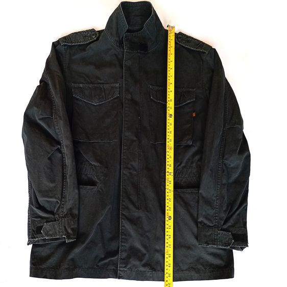 F001 เสื้อ  Alpha Industries Inc Black Cold Weather Coat Jacket Men's (USA.) รูปที่ 13