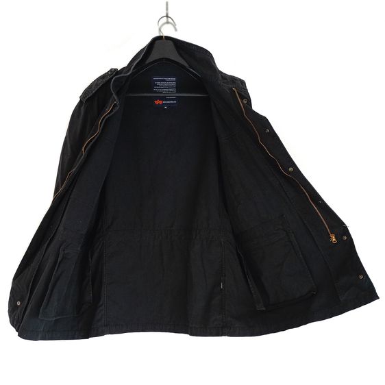 F001 เสื้อ  Alpha Industries Inc Black Cold Weather Coat Jacket Men's (USA.) รูปที่ 4