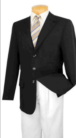 Santa Barbara polo  racquet club 
black pure wool
suit jacket
🔵🔵🔵
 รูปที่ 11
