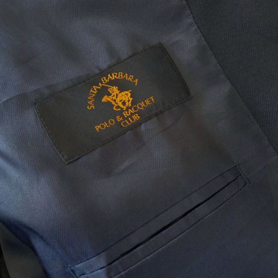 Santa Barbara polo  racquet club 
black pure wool
suit jacket
🔵🔵🔵
 รูปที่ 9