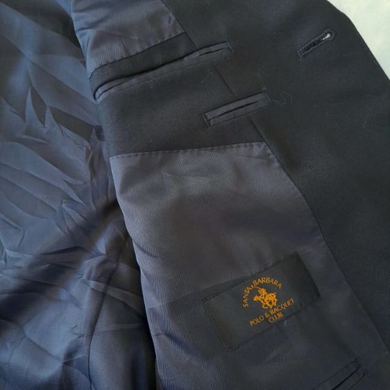 Santa Barbara polo  racquet club 
black pure wool
suit jacket
🔵🔵🔵
 รูปที่ 7