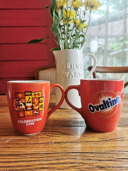 แก้วกาแฟ Ovaltine ของใหม่สองใบ