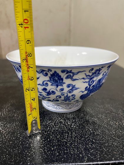 ชามกังไส ลายคราม มังกรนกฟีนิกซ์ สะสมB5 รูปที่ 12