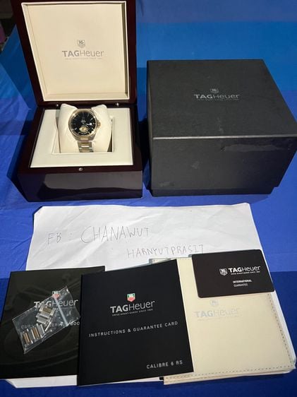 TAG HEUER GRAND CARRERA WAV515A 18K GOLD CALIBRE 6 CHRONOMETER WATCH  Solid 18k gold bezel and 2 tone bracelet.  Rare watch