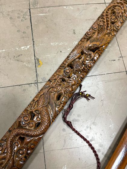 กระบี่มังกร ดาบ ไม้แกะสลักสะสมA2 รูปที่ 15