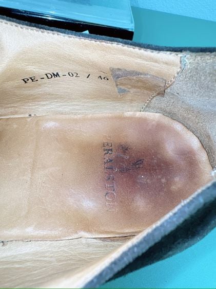 รองเท้าหนังกลับ Peralston SZ.12us46eu30.5cm สีน้ำตาลเข้มทรงDouble Monk พื้นหนังเย็บ สภาพสวยมาก ไม่ขาดซ่อม ใส่ออกงานทำงานหล่อ รูปที่ 13