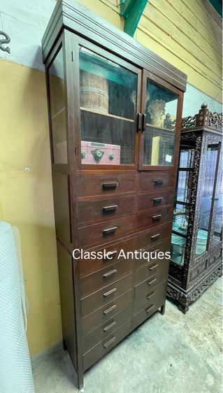 ตู้ ขาหมู ตู้ลิ้นชักเทิน ไม้สักสะสมA2 รูปที่ 6