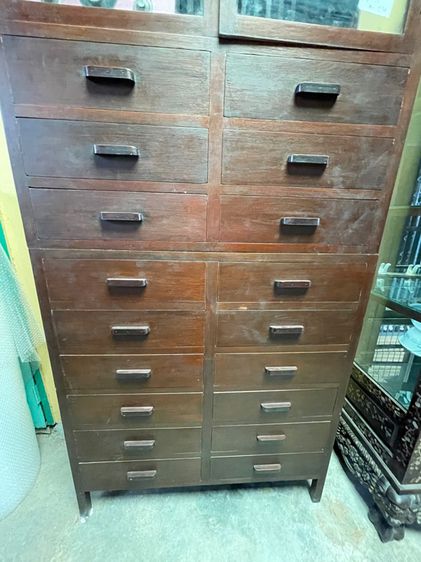 ตู้ ขาหมู ตู้ลิ้นชักเทิน ไม้สักสะสมA2 รูปที่ 9