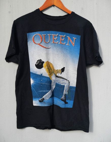 Queen Rock Black T-shirt Hanes Made in dominican  รูปที่ 2