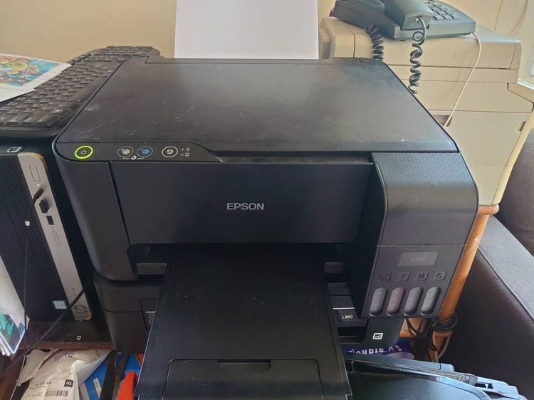 พริ้นเตอร์และสแกนเนอร์ EPSON L3110 Printer (Print+Copy+Scan) เครื่องพิมพ์สี สภาพดีใช่ได้ปกติ หัวพิมพ์ออกครบ