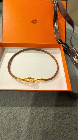 สร้อยข้อมือและสร้อยคอโชคเกอร์ HERMES Jumbo สีทอง รูปที่ 2