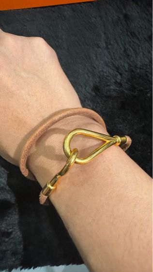สร้อยข้อมือและสร้อยคอโชคเกอร์ HERMES Jumbo สีทอง รูปที่ 6