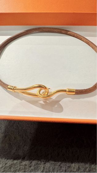 สร้อยข้อมือและสร้อยคอโชคเกอร์ HERMES Jumbo สีทอง รูปที่ 3