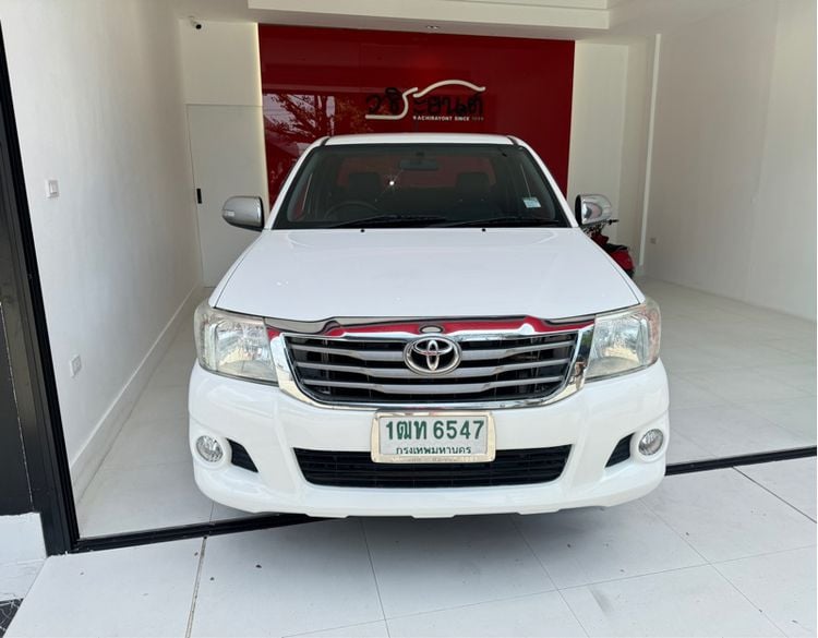 Toyota Hilux Vigo Champ 2015 Smart Cab 2.7 J Pickup เบนซิน NGV เกียร์ธรรมดา ขาว รูปที่ 2