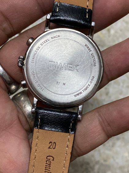นาฬิกายี่ห้อ TIMEX  ควอทซ์ โครโนกราฟ แท้มือสอง ไฟปกติ เดินทุกเข็ม สายเปลี่ยนใหม่  ขนาด 42 มิล   850฿ รูปที่ 2