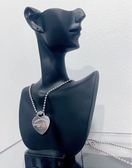 Tiffany and Co Return to Heart Tag Ball Chain Necklace Pendant Silver   สร้อยคอ ทิฟฟานี่ แอน โคว  รูปที่ 6