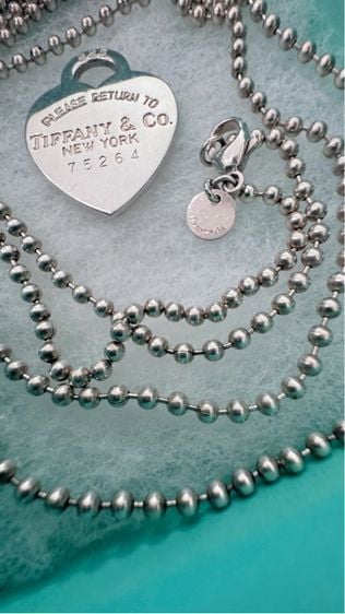 Tiffany and Co Return to Heart Tag Ball Chain Necklace Pendant Silver   สร้อยคอ ทิฟฟานี่ แอน โคว  รูปที่ 2