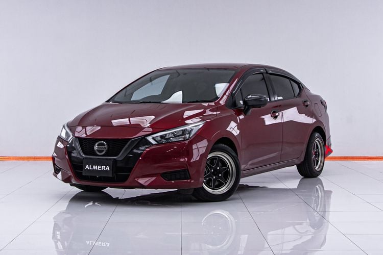 Nissan Almera 2020 1.0 V Sedan เบนซิน ไม่ติดแก๊ส เกียร์อัตโนมัติ แดง รูปที่ 4