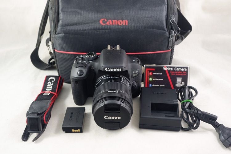 กล้อง DSLR ไม่กันน้ำ Canon 800D + เลนส์ 18-55 STM 