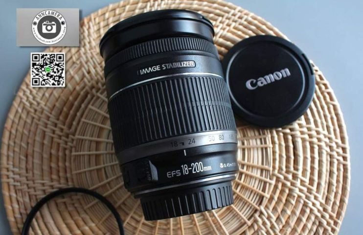 เลนส์ซูม เลนส์ Canon EF-S 18-200mm F3.5-5.6 IS หน้าเลนส์สวย ไม่เป็นฝ้า ไม่เป็นรา  ยางไม่บวม ซูมไม่ใหล หน้าเลนส์ใสกริ๊ก