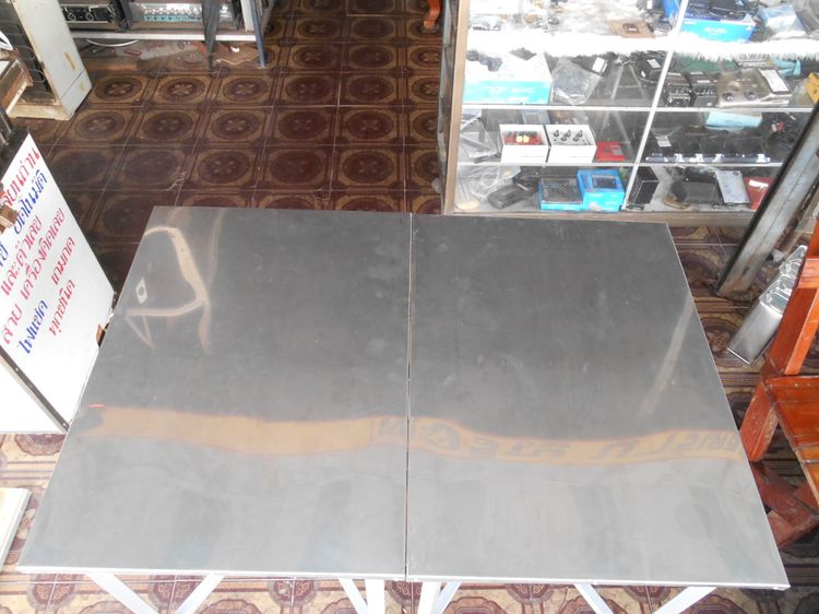 โต๊ะพับ สแตนเลส เหล็กหนา 2.0 สแตนเลสแท้แบบหนา 304 กว้าง 60 cm ยาว 80 cm รูปที่ 2
