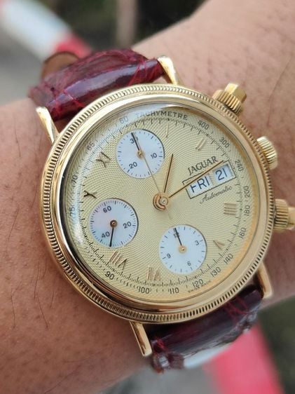 นาฬิกา JAGUAR CHRONOMETER DAY DATE  18k Solid Gold Ref.J754