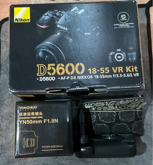 กล้อง DSLR ไม่กันน้ำ Nikon d5600 ครบกล่อง พร้อมของแถม