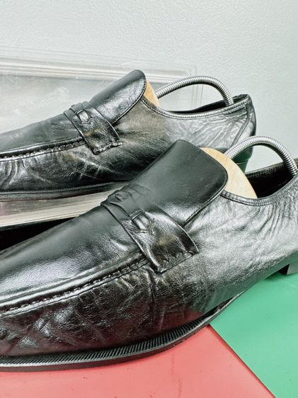 รองเท้าหนังแท้ Florsheim Sz.14us48eu32.5cm(เท้ากว้างอูมใส่ได้) สีดำ พื้นหนัง Upperหนังนิ่ม สภาพสวย ไม่ขาดซ่อม ใส่เรียนทำงานได้ รูปที่ 10