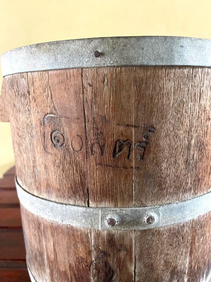 ถังข้าวสาร ถังไม้ สุ่ยล้ง 10ลิตรโบราณเก่าสะสม รูปที่ 6