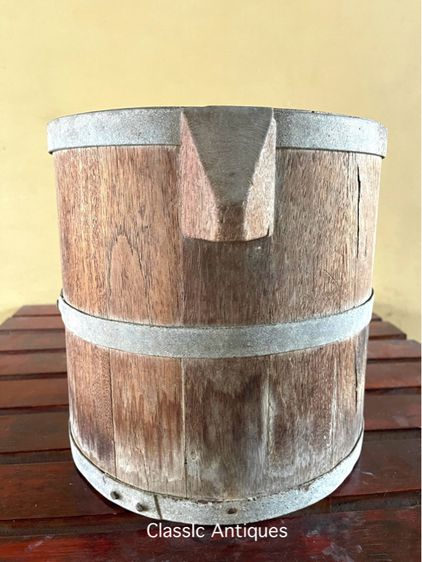 ถังข้าวสาร ถังไม้ สุ่ยล้ง 10ลิตรโบราณเก่าสะสม รูปที่ 9