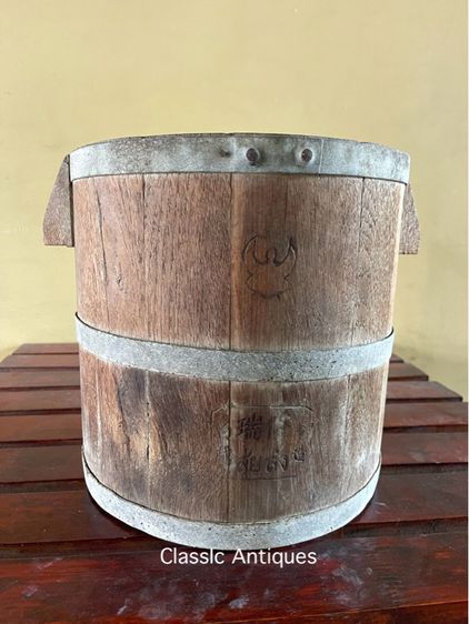 ถังข้าวสาร ถังไม้ สุ่ยล้ง 10ลิตรโบราณเก่าสะสม