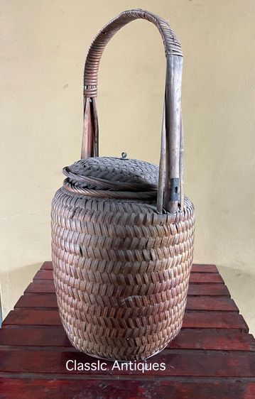 ตะกร้าจีน ฉีน้า โบราณเก่าสะสมB3 รูปที่ 5